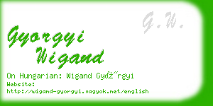 gyorgyi wigand business card